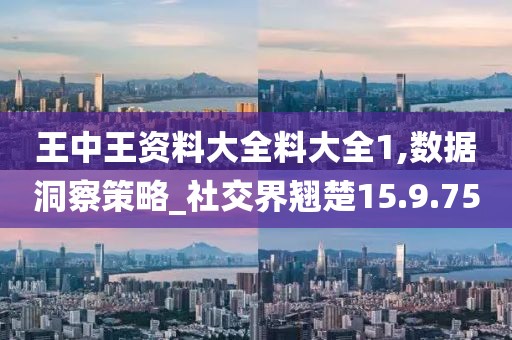 王中王資料大全料大全1,數(shù)據(jù)洞察策略_社交界翹楚15.9.75