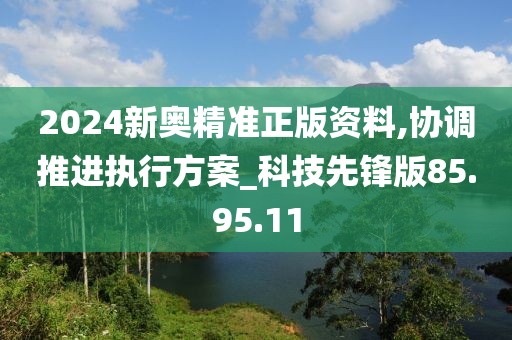 2024新奧精準正版資料,協(xié)調推進執(zhí)行方案_科技先鋒版85.95.11