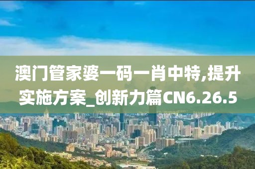 澳門(mén)管家婆一碼一肖中特,提升實(shí)施方案_創(chuàng)新力篇CN6.26.50