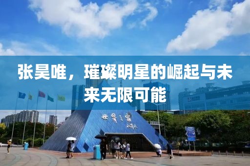 張昊唯，璀璨明星的崛起與未來無限可能