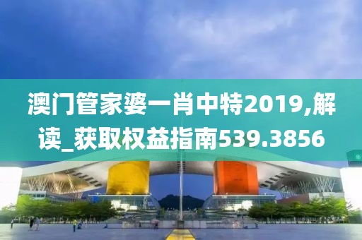 澳門管家婆一肖中特2019,解讀_獲取權(quán)益指南539.3856
