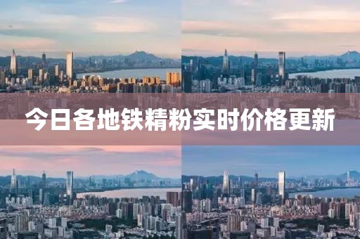 今日各地鐵精粉實時價格更新