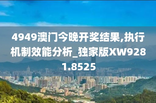 4949澳門今晚開獎結(jié)果,執(zhí)行機(jī)制效能分析_獨(dú)家版XW9281.8525