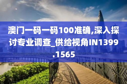 澳門一碼一碼100準(zhǔn)確,深入探討專業(yè)調(diào)查_供給視角IN1399.1565
