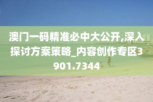 澳門一碼精準(zhǔn)必中大公開,深入探討方案策略_內(nèi)容創(chuàng)作專區(qū)3901.7344