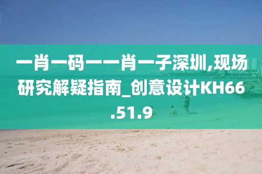 一肖一碼一一肖一子深圳,現(xiàn)場研究解疑指南_創(chuàng)意設(shè)計KH66.51.9
