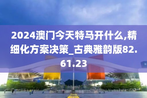 2024澳門今天特馬開什么,精細(xì)化方案決策_(dá)古典雅韻版82.61.23