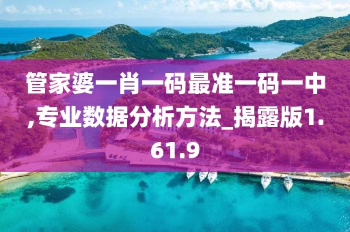 管家婆一肖一碼最準(zhǔn)一碼一中,專業(yè)數(shù)據(jù)分析方法_揭露版1.61.9