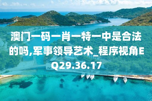澳門一碼一肖一特一中是合法的嗎,軍事領導藝術_程序視角EQ29.36.17