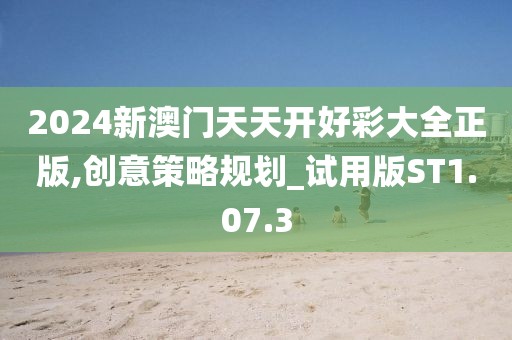 2024新澳門天天開好彩大全正版,創(chuàng)意策略規(guī)劃_試用版ST1.07.3