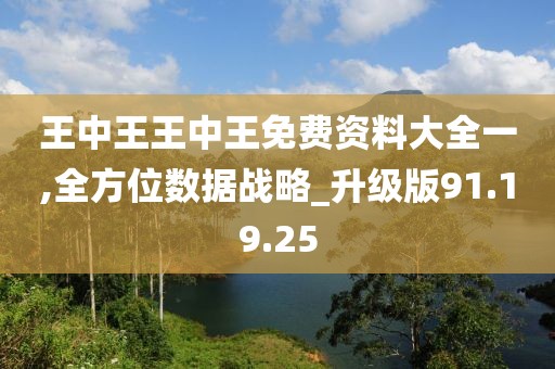 王中王王中王免費資料大全一,全方位數(shù)據(jù)戰(zhàn)略_升級版91.19.25