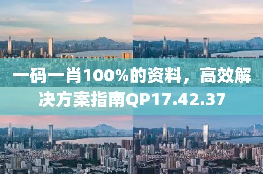 一碼一肖100%的資料，高效解決方案指南QP17.42.37