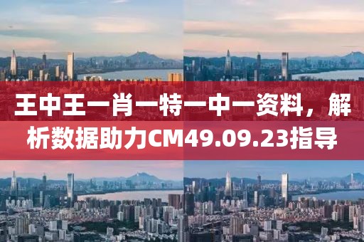 王中王一肖一特一中一資料，解析數(shù)據(jù)助力CM49.09.23指導(dǎo)
