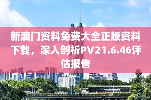 新澳門資料免費(fèi)大全正版資料下載，深入剖析PV21.6.46評估報(bào)告