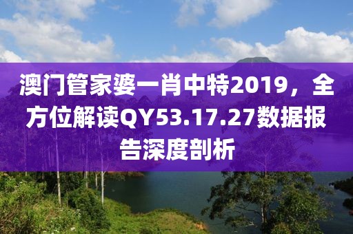 澳門管家婆一肖中特2019，全方位解讀QY53.17.27數(shù)據(jù)報告深度剖析
