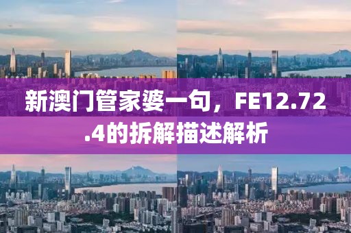 新澳門管家婆一句，F(xiàn)E12.72.4的拆解描述解析