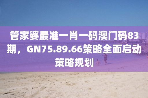 管家婆最準(zhǔn)一肖一碼澳門碼83期，GN75.89.66策略全面啟動(dòng)策略規(guī)劃