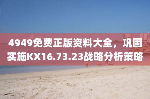 4949免費正版資料大全，鞏固實施KX16.73.23戰(zhàn)略分析策略
