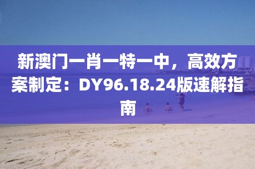 新澳門一肖一特一中，高效方案制定：DY96.18.24版速解指南