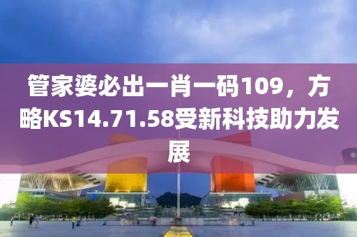 管家婆必出一肖一碼109，方略KS14.71.58受新科技助力發(fā)展