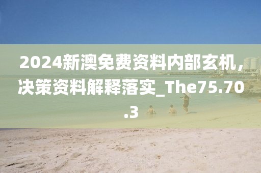 2024新澳免費(fèi)資料內(nèi)部玄機(jī)，決策資料解釋落實_The75.70.3