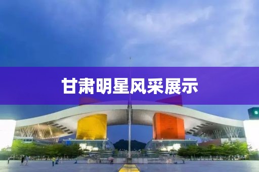 甘肅明星風(fēng)采展示