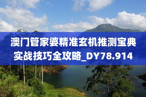 澳門管家婆精準(zhǔn)玄機(jī)推測寶典實戰(zhàn)技巧全攻略_DY78.914