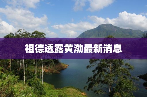 祖德透露黃渤最新消息