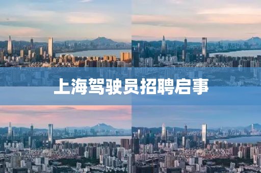 上海駕駛員招聘啟事