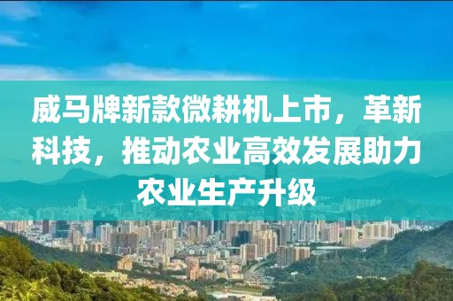威馬牌新款微耕機上市，革新科技，推動農(nóng)業(yè)高效發(fā)展助力農(nóng)業(yè)生產(chǎn)升級