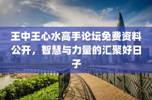 王中王心水高手論壇免費資料公開，智慧與力量的匯聚好日子