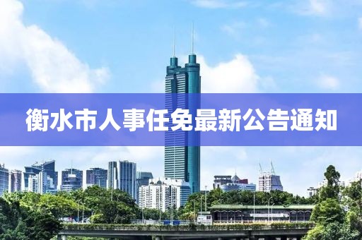 衡水市人事任免最新公告通知