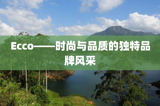 Ecco——時尚與品質的獨特品牌風采