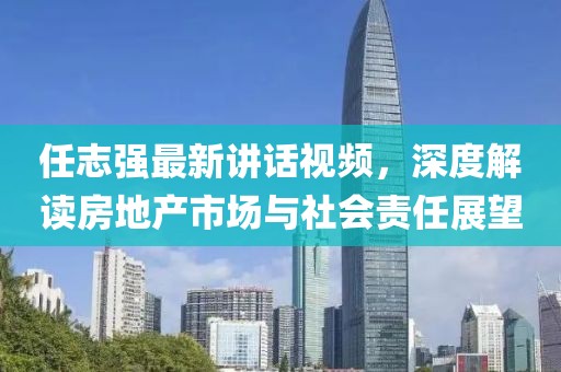任志強(qiáng)最新講話視頻，深度解讀房地產(chǎn)市場與社會責(zé)任展望