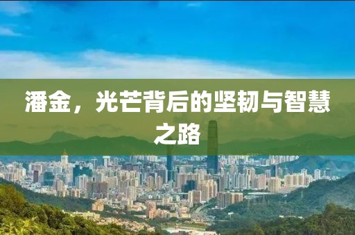 潘金，光芒背后的堅(jiān)韌與智慧之路