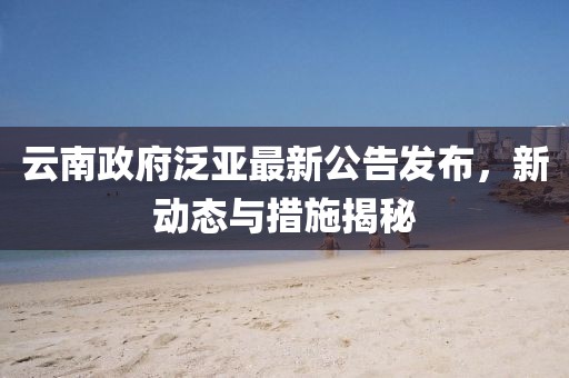 云南政府泛亞最新公告發(fā)布，新動(dòng)態(tài)與措施揭秘