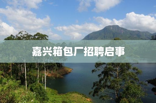嘉興箱包廠招聘啟事