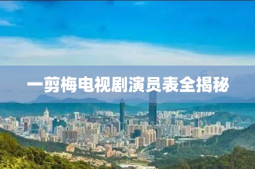一剪梅電視劇演員表全揭秘