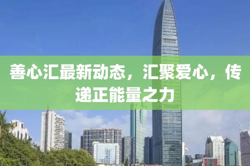 善心匯最新動(dòng)態(tài)，匯聚愛(ài)心，傳遞正能量之力