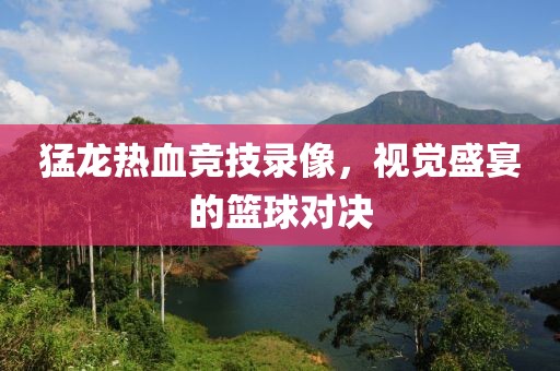 猛龍熱血競技錄像，視覺盛宴的籃球?qū)Q
