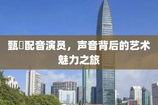 甄嬛配音演員，聲音背后的藝術(shù)魅力之旅