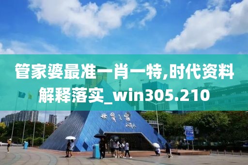 管家婆最準(zhǔn)一肖一特,時代資料解釋落實_win305.210