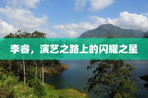 李睿，演藝之路上的閃耀之星