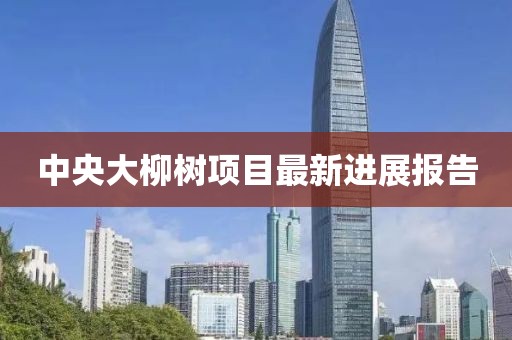 中央大柳樹項目最新進(jìn)展報告