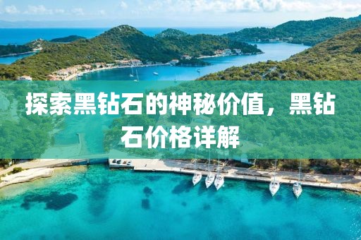 探索黑鉆石的神秘價(jià)值，黑鉆石價(jià)格詳解
