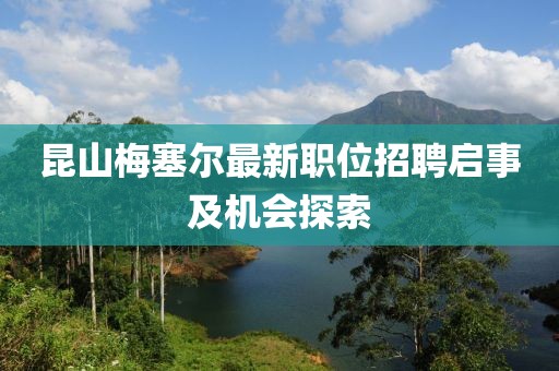 昆山梅塞爾最新職位招聘啟事及機(jī)會(huì)探索