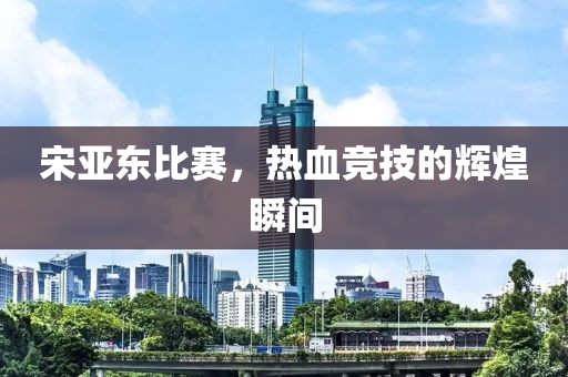 宋亞東比賽，熱血競技的輝煌瞬間