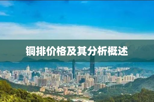 銅排價(jià)格及其分析概述