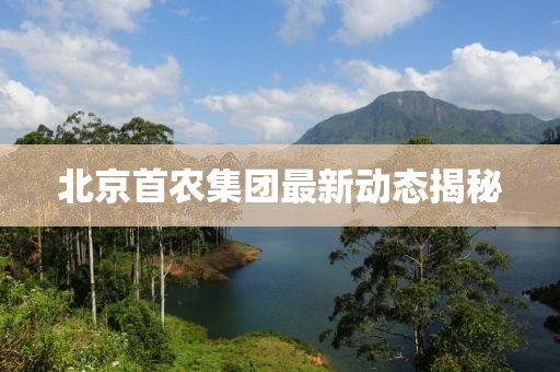 北京首農(nóng)集團最新動態(tài)揭秘