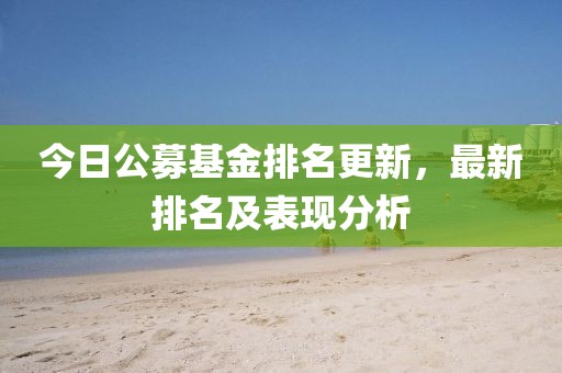 今日公募基金排名更新，最新排名及表現(xiàn)分析